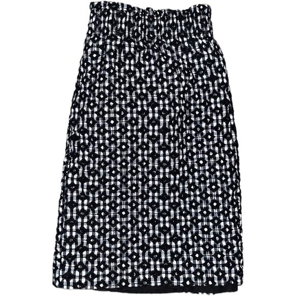 J. Crew Black Mini Skirt Gingham Pattern Pull on women’s size 4 | Sidewalk skirt - Picture 5 of 14
